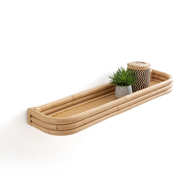 Wandplank in rotan L80 cm, Malu <span itemprop=