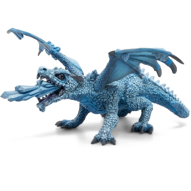 Figurine Dragon de glace bleu <span itemprop=