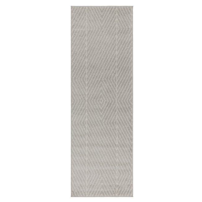 Linear Flatweave Runner Rug - 240x66cm, grey, SO'HOME