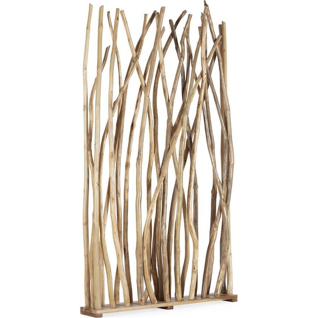 Paravent en teck massif esprit branchage Couleur naturel <span itemprop=