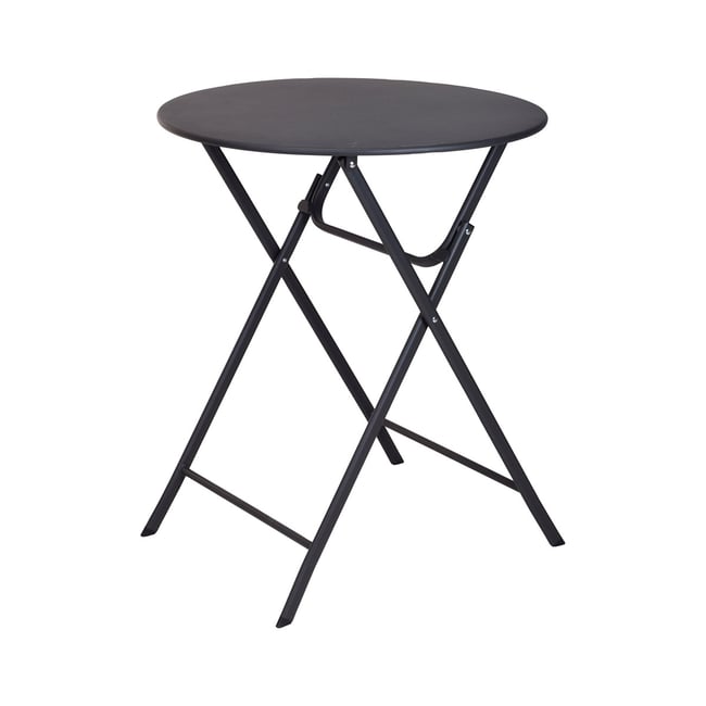 Table bistro ronde pliable anthracite Ø75cm gris <span itemprop=