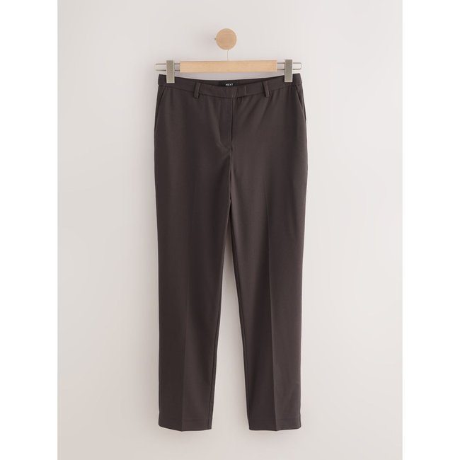 Pantalon slim et ajusté marron chocolat <span itemprop=