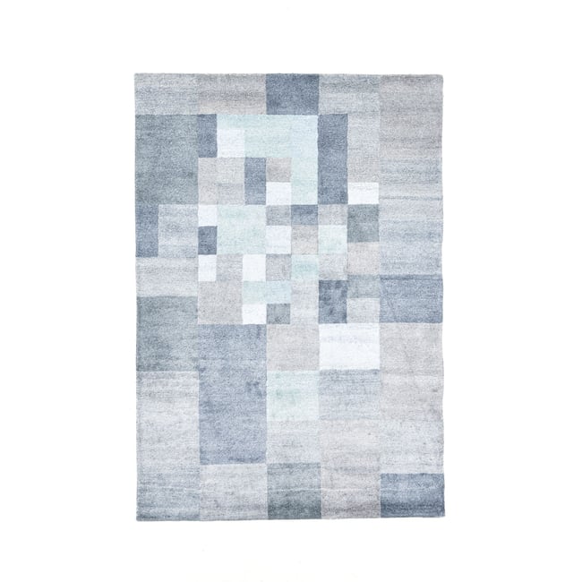 Tapis tufté main en viscose Couleur gris <span itemprop=