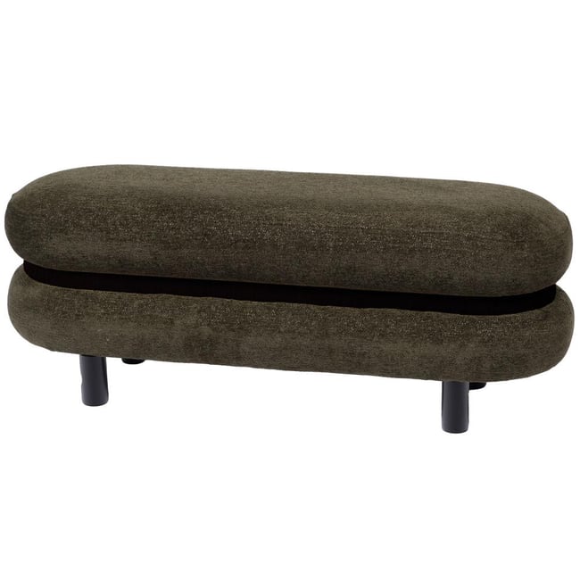 Banc en tissu   avec structure bois L110 cm Ocrina - AMADEUS