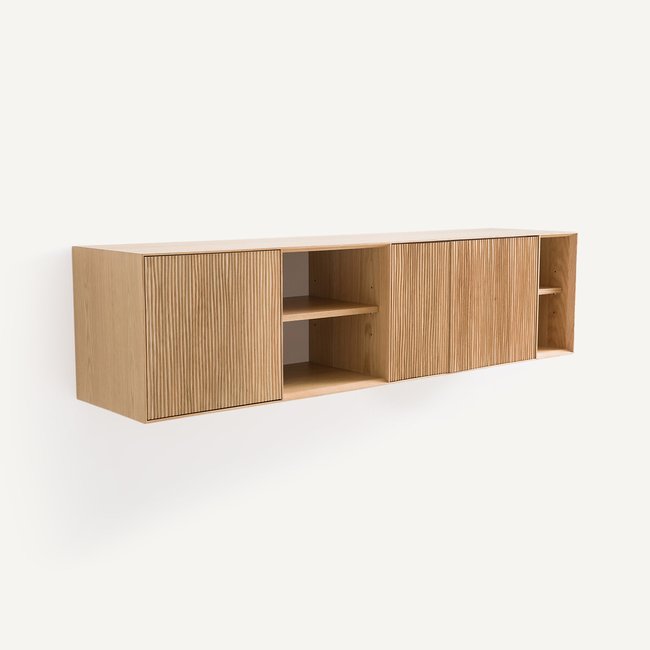 Consola mural de roble, Mikube roble natural <span itemprop=
