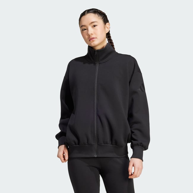 Haut Coupe Large Avec Zip Sur Toute La Longueur Soft Lux black <span itemprop=