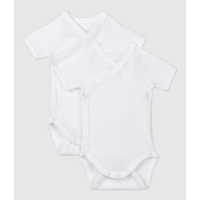 Set di 2 body con apertura incrociata bianco PETIT BATEAU