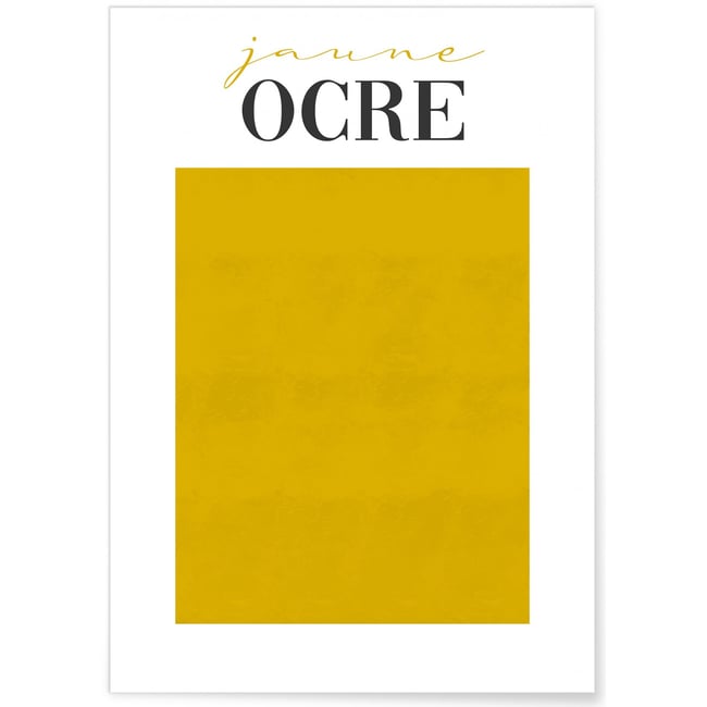 Affiche Jaune Ocre Couleur blanc <span itemprop=