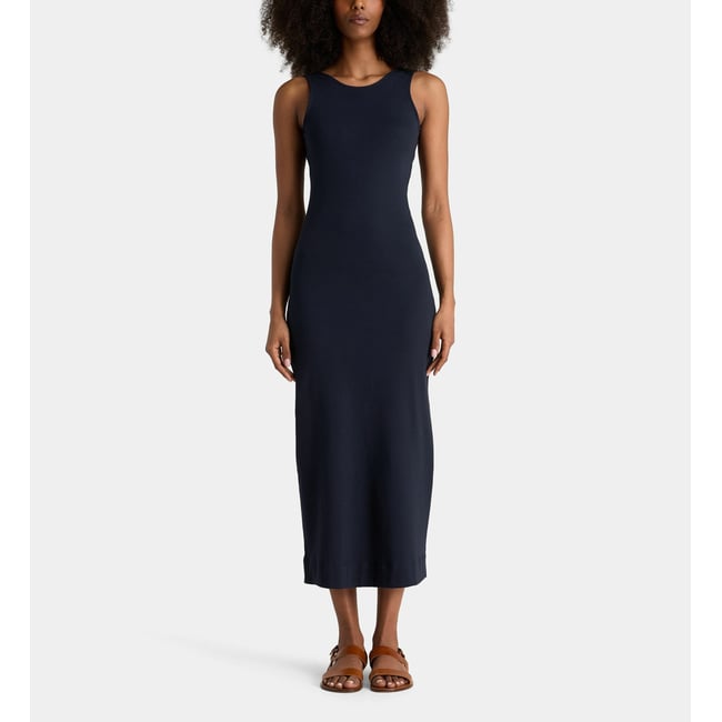 Robe Longue Débardeur Lor Coton bleu marine <span itemprop=