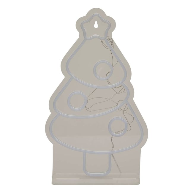 Néon LED sapin prise USB H40 cm Couleur multicolore <span itemprop=