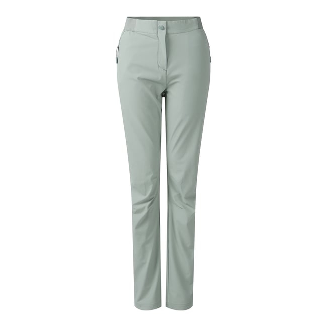 Pantalon uni à taille semi-élastiquée TORREK LITE vert pâle <span itemprop=
