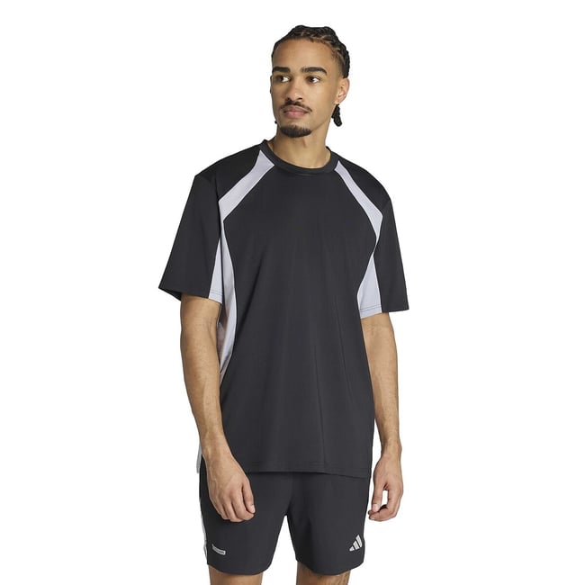 T-shirt de training, manches courtes, INTENSITY noir/gris <span itemprop=