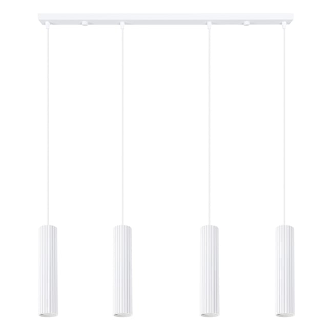 Suspension Aluminium Blanc GU10 4 Karbon Couleur blanc <span itemprop=