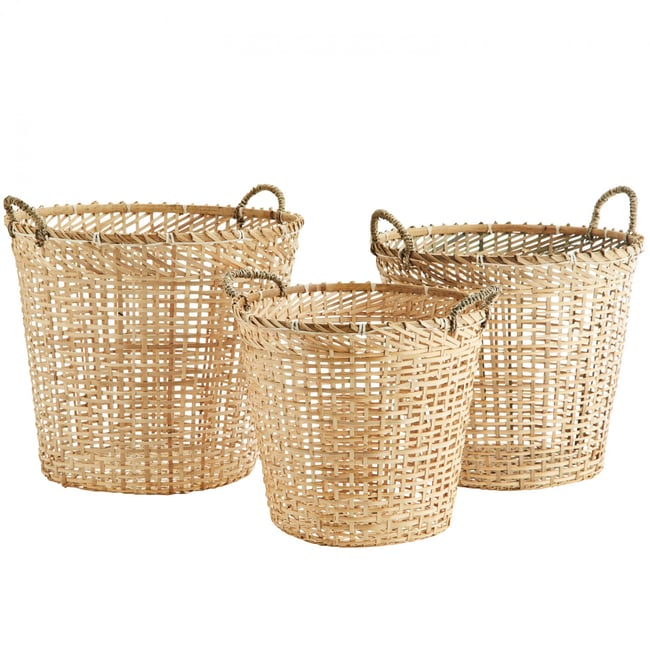 Panier en bambou lot de 3 Couleur v002237 <span itemprop=