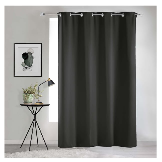Rideau a oeillets occultant 135 x 240 cm Occult Ardoise - EDEN