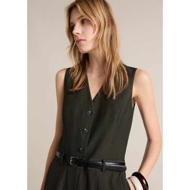 Combinaison rayures tennis ceinture vert billard <span itemprop=