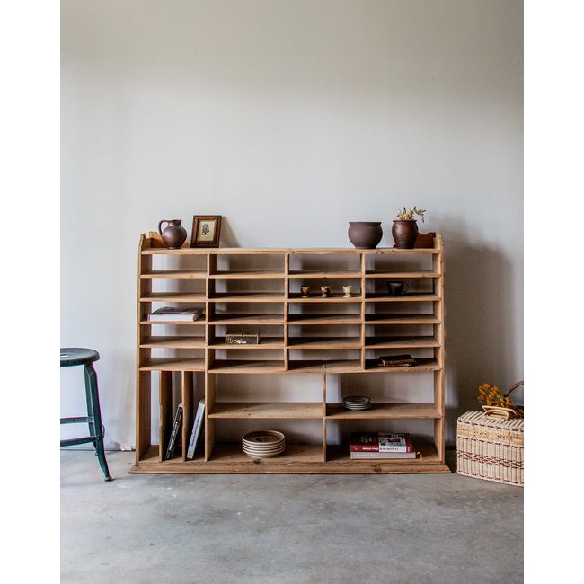 grande étagère en bois Gaëlle N°81 - Bon état Couleur bois <span itemprop=