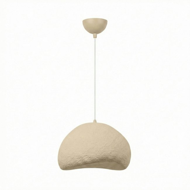 Suspension beige design organique 1 abat-jour NOXIS Couleur beige <span itemprop=