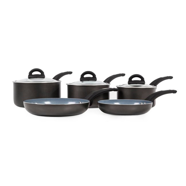 5-Piece Cerasure Pan Set, graphite, TOWER