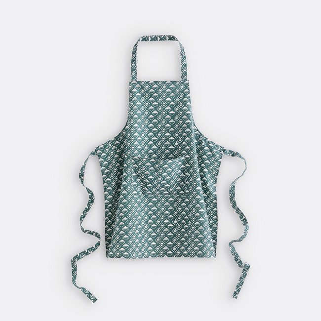 Tablier imprimé polycoton Lodge vert imprimé <span itemprop=