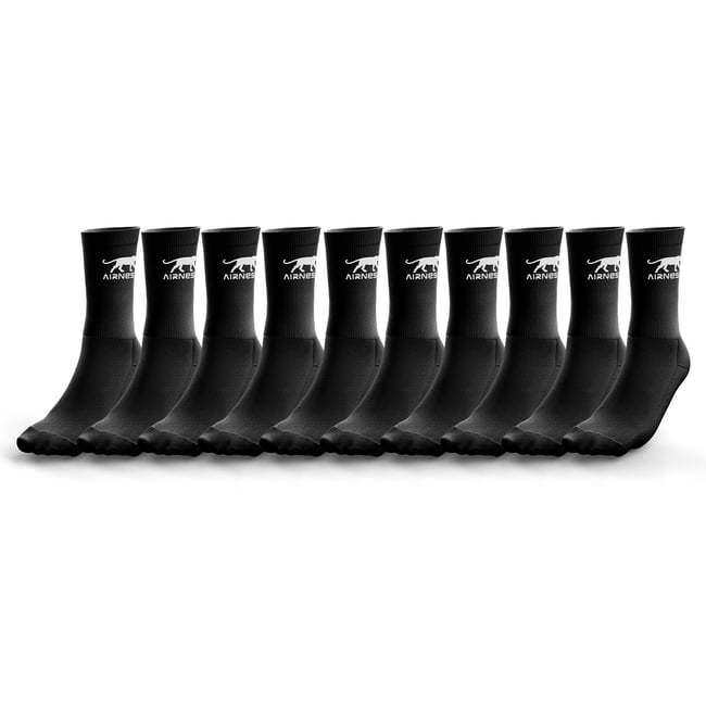 Lot De 10 Chaussettes Hautes noir/blanc <span itemprop=