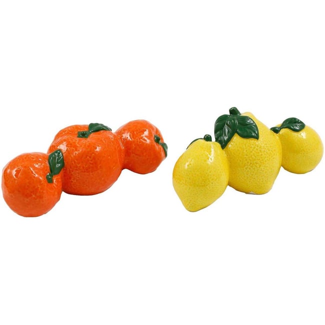 Décoration à poser en dolomite Agrumes 17 cm (Lot de 2) Couleur v002233 <span itemprop=