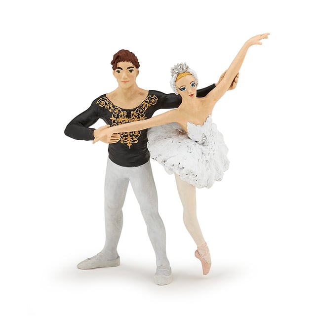 Figurine Ballerine et son danseur rose <span itemprop=