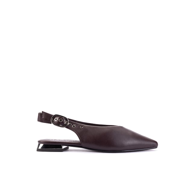 Ballerines cuir Vescia wine <span itemprop=