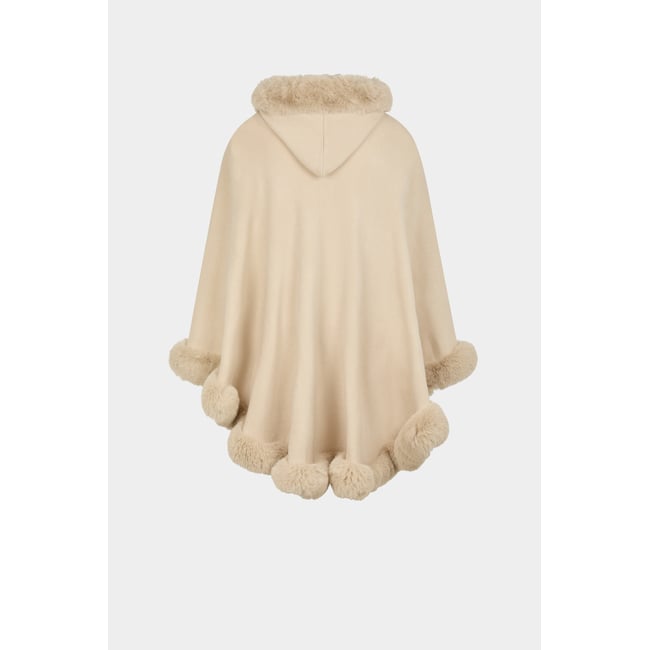 Poncho beige <span itemprop=