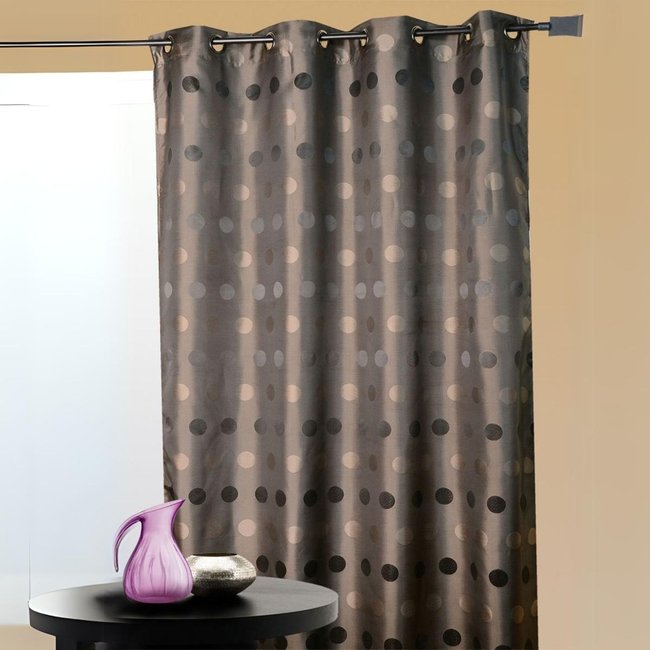 Rideau d'ameublement en jacquard pois bimbo - HOME MAISON