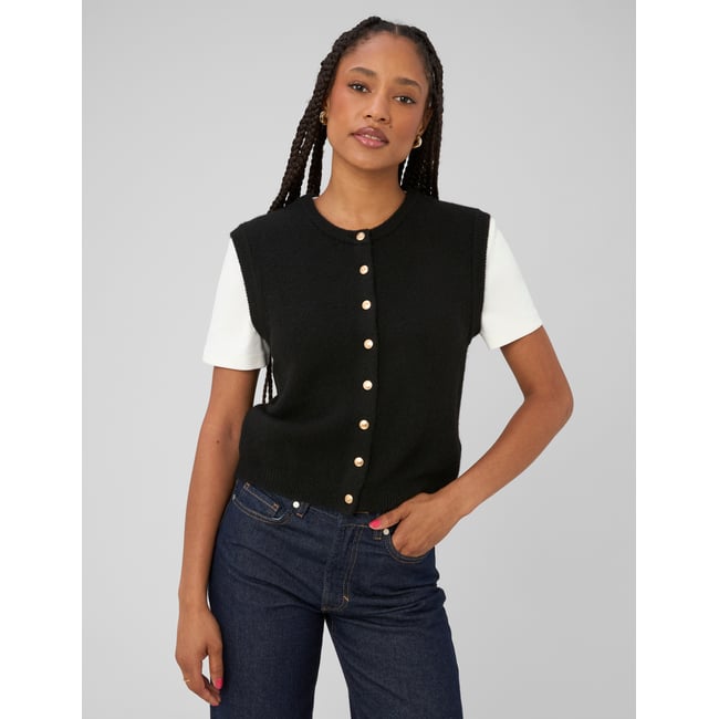 Gilet sans manches noir <span itemprop=