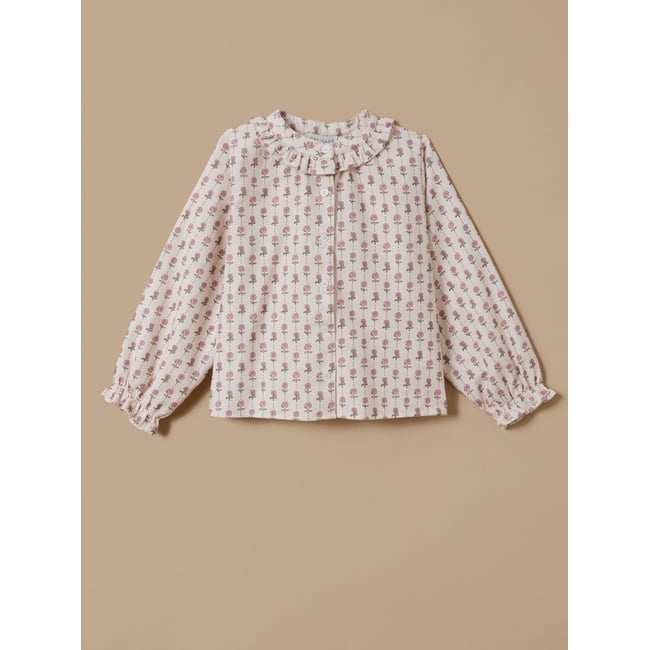 Chemise imprimée en velours imprimé rosie <span itemprop=