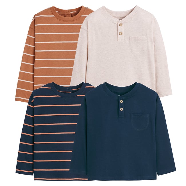 Lot de 4 T-shirts manches longues - LA REDOUTE COLLECTIONS