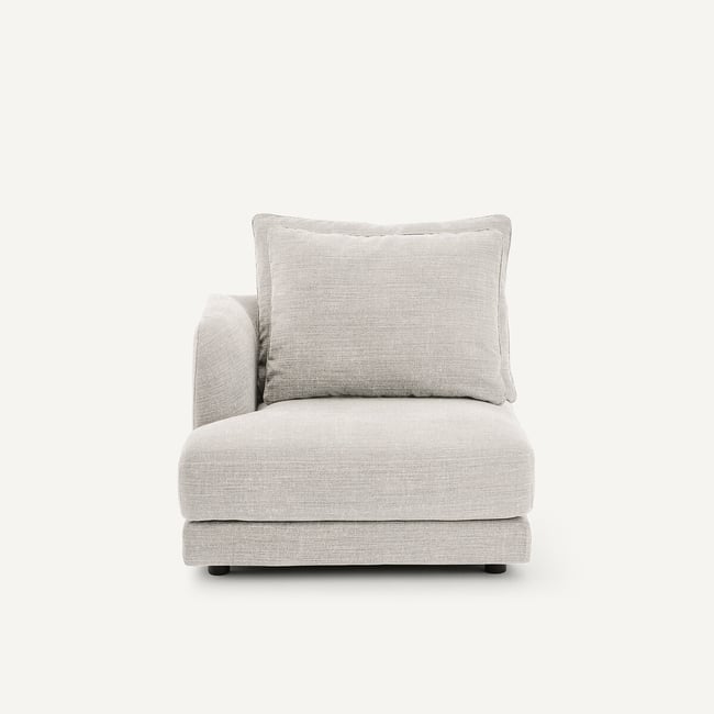 Demi-canapé gauche, modulable en coton et lin, TIBERIO - AM.PM