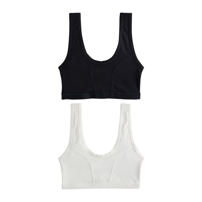 Soutien-gorge kind to skin, lot de 2 noir/crème <span itemprop=