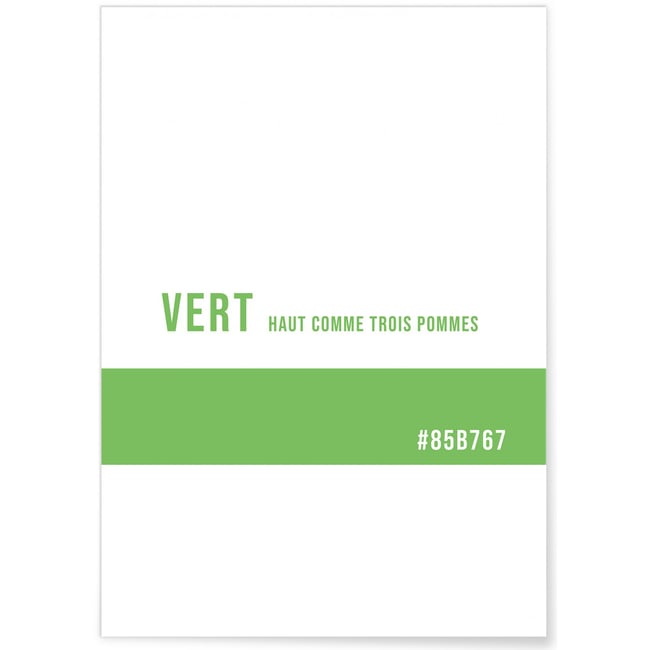 Affiche Couleur Verte Couleur blanc <span itemprop=