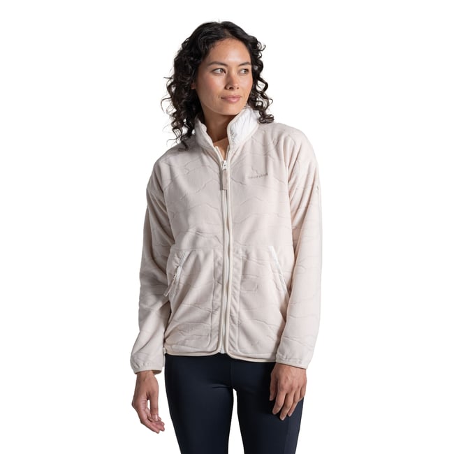 Veste à col montant et poches zippées NATIONAL TRUST WHEATEAR écru <span itemprop=