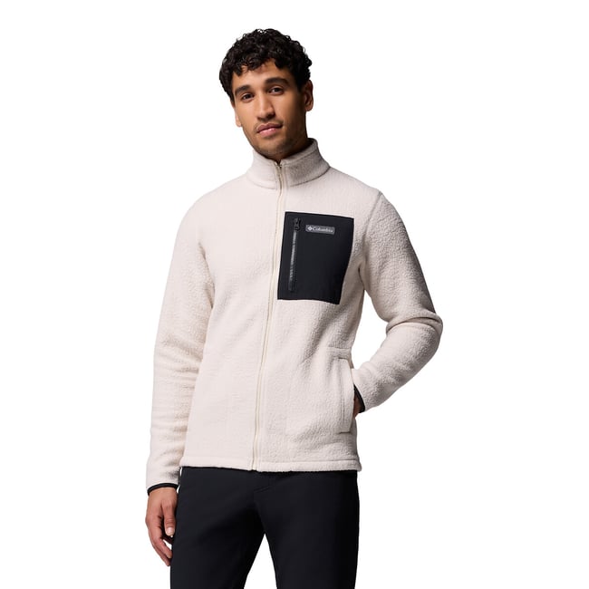 Jasper Zip-Up Fleece Jacket with High Neck, ecru , COLUMBIA