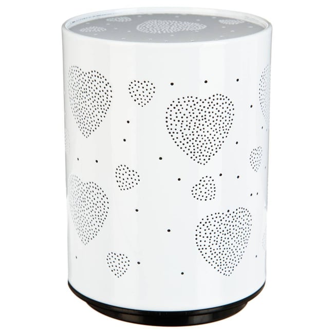 Veilleuse enfant LED PUSH blanc coeur <span itemprop=