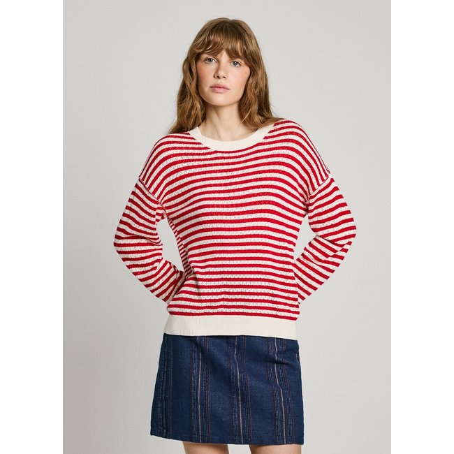 Camisola às riscas, gola redonda - PEPE JEANS