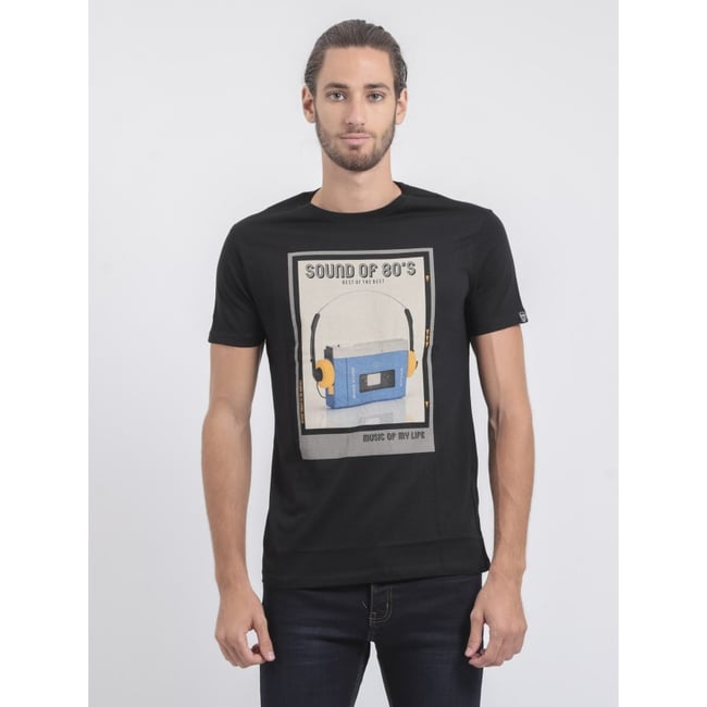 T-shirt Col Rond Pur Coton Jalsonic v002228 <span itemprop=