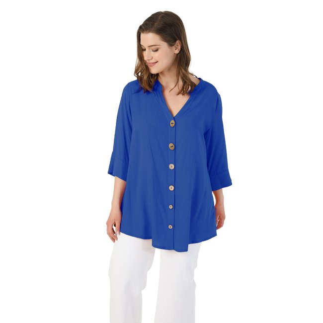 Chemise en viscose bouton bois - JEAN-MARC PHILIPPE