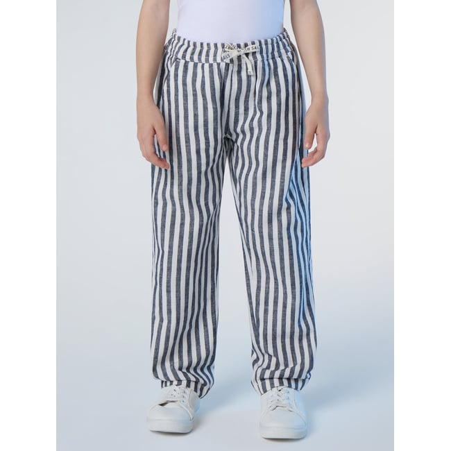 Pantalon Femme Rayé Jambe Large - Taille Élastique | Pyjama Ou Décontracté