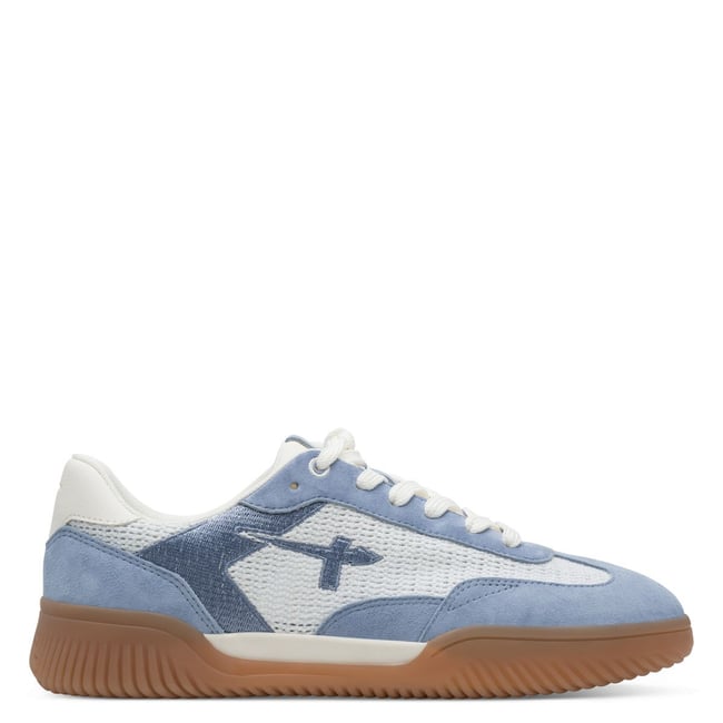 Basket à lacets bleu jean combiné <span itemprop=