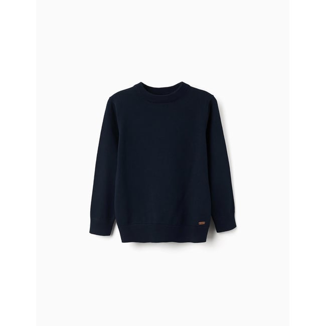 Pull en maille avec extrémités côtelées - ZIPPY