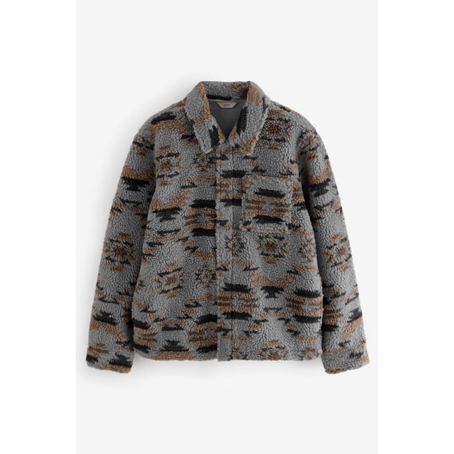 Veste-chemise en polaire imprimée - NEXT