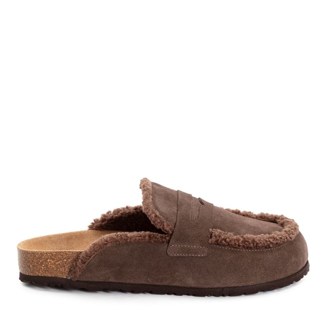 Mule à talon marron mocca <span itemprop=