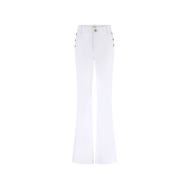 Nouveau Pantalon Faye Chino blanc <span itemprop=