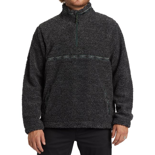 Polaire demi-zip BOUNDARY TOMBSTONE noir black heather <span itemprop=