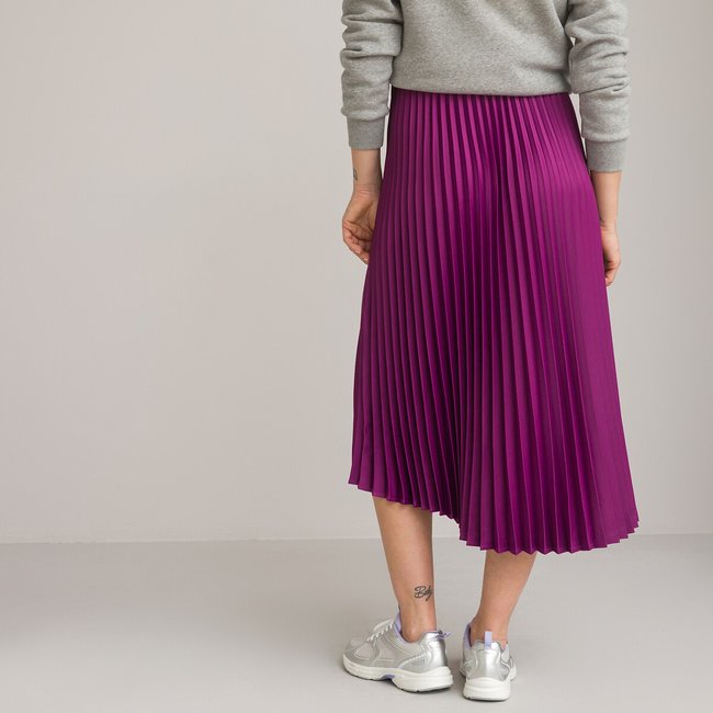 Falda de embarazo plisada cintura elastica violeta fucsia La Redoute Collections La Redoute